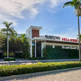 Exterior of Burtons Grill in Boca Raton, FL.