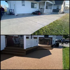 From drab to fab! We upgrade your old concrete to be chemical resistant, anti-slip, and stunning!