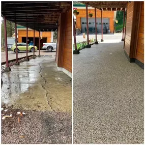 Some call it magic...we call it a days work! Call us to repair and beautify your concrete space today!