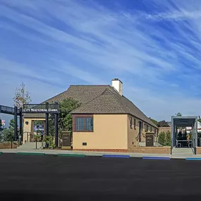 Whittier Branch Sign , ATM Vestibule, and Courtyard entrance