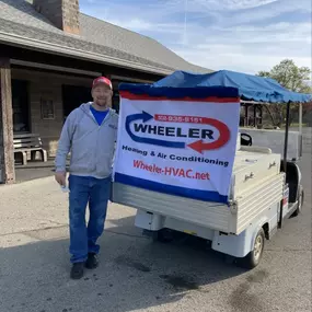 Brian at the golf scramble we sponsored for cancer.