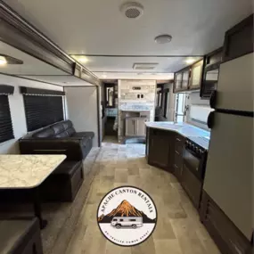 The inside of one of our rentals here at Apache Canyon Rentals.  We rent RV's, travel trailers, side by sides and more.