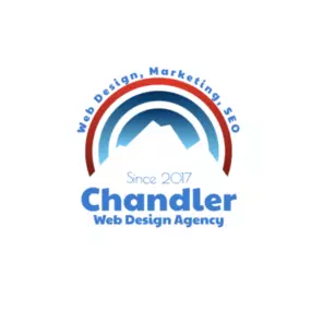 Modern, minimalist logo for Chandler Web Design Agency featuring a stylized “C” formed by an upward-pointing arrow, symbolizing forward-thinking growth and precision web craftsmanship.