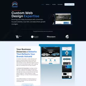 Chandler Web Design Agency portfolio page highlighting award-winning projects across industries.