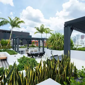Rooftop terrace seating