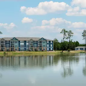 Property building with lake view