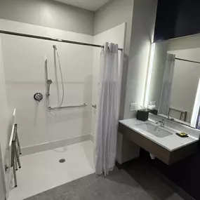 Mobility Accessible Guest Bathroom with Roll-In-Shower