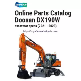 DX190W excavator parts catalog at buyaftermarketparts.com