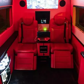 Las Vegas Party Bus 8 Passenger Ultra Luxury JET Sprinter with TVs, sounds and total luxury.