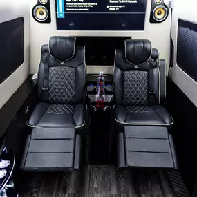 Las Vegas Party Bus 8 Passenger Ultra Luxury JET Sprinter with TVs, sounds and total luxury.