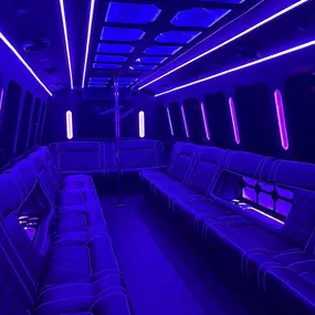 Las Vegas Party Bus 30 Passenger Party Bus with dance pole.