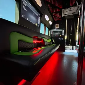 Las Vegas Party Bus 20-24 Passenger Party Bus with dance pole and state of the art sound, video and lighting.