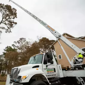 Residential crane lift performed in Kitty Hawk, NC.