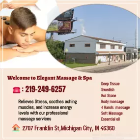 Full Body Massage In Michigan City, IN
Our traditional full body massage in Santa Monica, CA 
includes a combination of different massage therapies like 
Swedish Massage, Deep Tissue,  Sports Massage,  Hot Oil Massage
at reasonable prices.