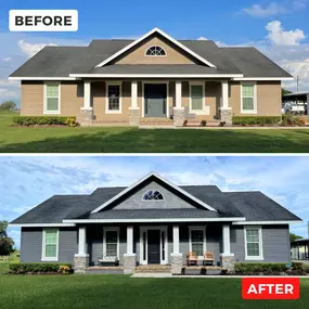 Before and after exterior project