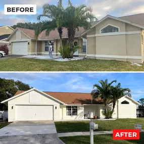 Before and after exterior project