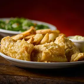 Fried Fish with Steak Fries