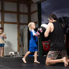 A kids private boxing lesson