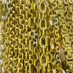 Gold chains at a Jewelry Souk in Abu Dhabi