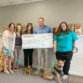 We are so thankful for our food donations to the humane society last month.