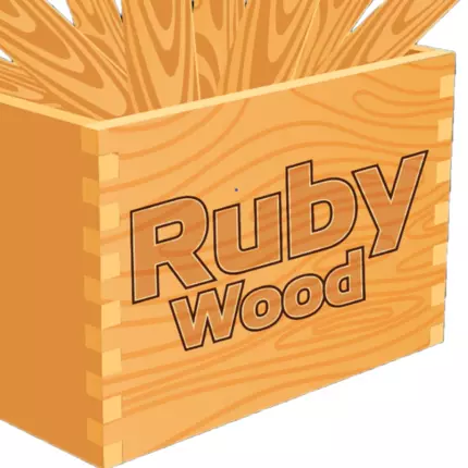 Λογότυπο από ruby wood