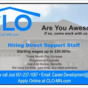 Are you awesome? If so, come work with us at CLO!