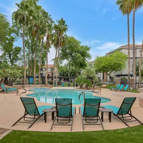 swimming pool and patio