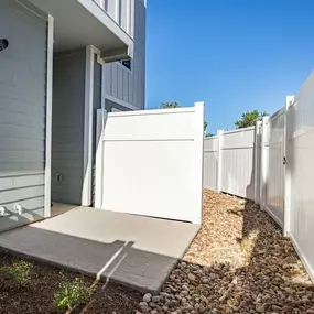 Beautifully Decorated Backyard with fence