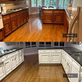 Hardwood Floor Refinishing in Kitchen