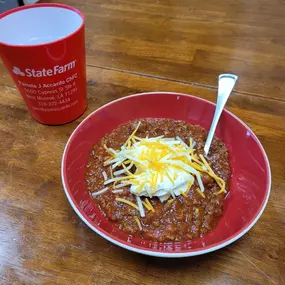 We enjoyed some delicious chili at the office the other day! ????