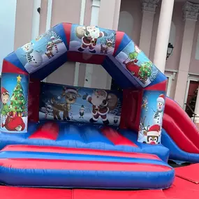 Christmas combi castle (V)
Price: From £85
Hire this Christmas themed bouncy castle in Belfast, Bangor, Comber, Holywood, Donaghadee, Carryduff and many other areas

Ho Ho Ho……….Merry Christmas……….

If you are planning a Christmas party or Christmas fete then this festive themed bouncy castle from All Star Bounce NI is a perfect hire choice and fun for all.

The hire of the Christmas bouncy castle includes delivery, set up and collection for you. All accessories including safety crash mats, elec