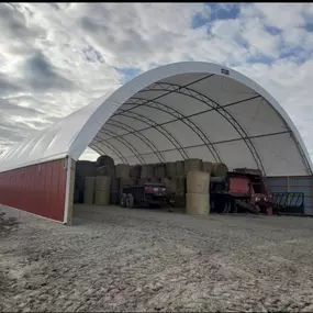 An open-ended Pilot Buildings arched structure (