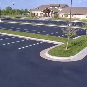 Parking lot in a suburb