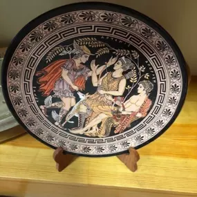 Assiette grecque Chez pépère la brocante