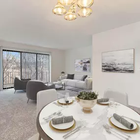 Dining Area And Living Room