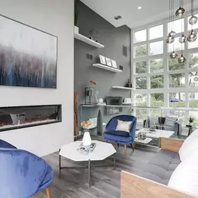 Clubhouse with Lounge Seating and Fireplace