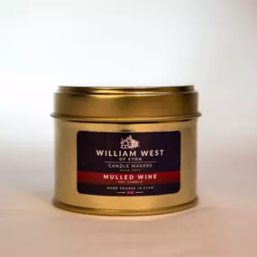 William West Mulled Wine (100g) - soya handmade candle tin