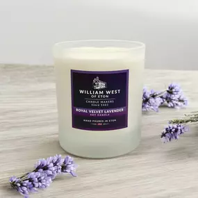 William West Royal Velvet Lavender Candle 300g - luxury handmade soy candle