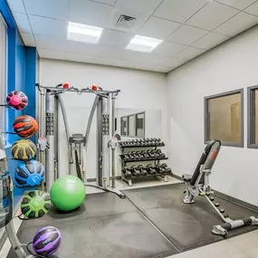 Gym with equipment