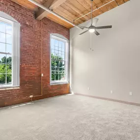 Living room with large windows