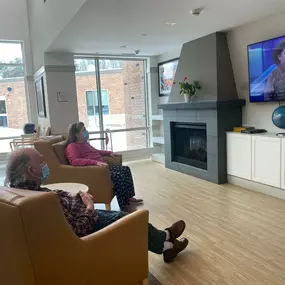 Shaker Place Rehabilitation and Nursing Center Residents in the common area