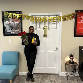 Celebrating one year of hard work, positivity, and dedication. We’re so lucky to have her on the team. Here’s to year one and everything still to come.