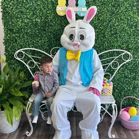 We are now ready. Easter pictures will be taken for all. Stop by our location between 12 and 3