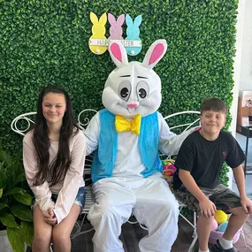 We are now ready. Easter pictures will be taken for all. Stop by our location between 12 and 3