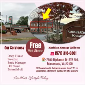 Our traditional full body massage in Manassas, VA 
includes a combination of different massage therapies like 
Swedish Massage, Deep Tissue, Sports Massage, Hot Oil Massage
at reasonable prices.