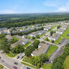 Aerial view of the neighborhood