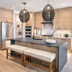 Spacious kitchens feature an abundance of counter and cabinet space