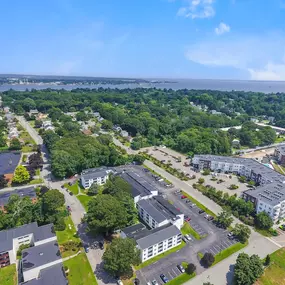 Aerial view of the neighborhood