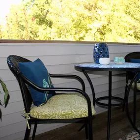 Porch at Shaker Run Apartments in Colonie NY