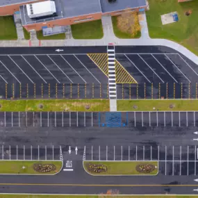 Arial View of HMA Parking Lot Paving Project